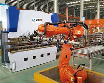 數(shù)控折彎機自動上下料機器人自動化生產線